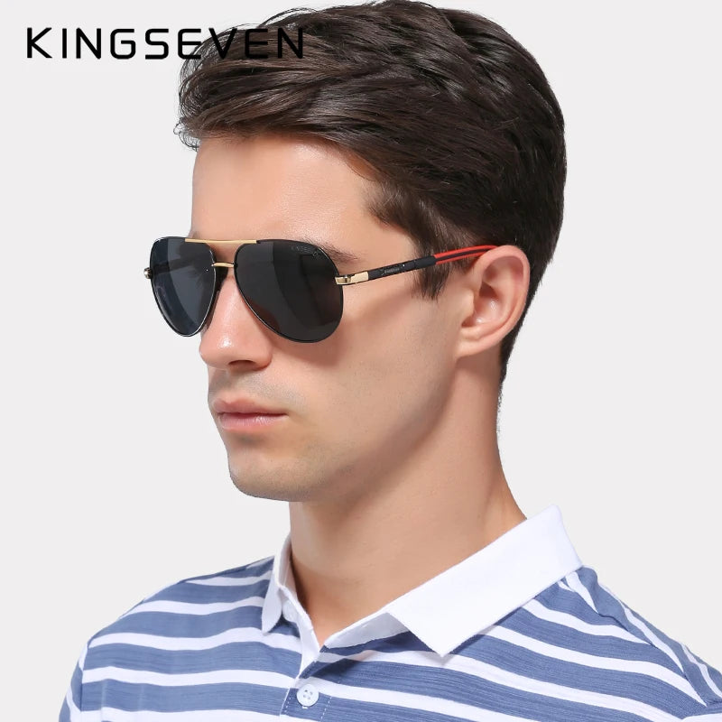 KINGSEVEN K725 Gafas de Sol Polarizadas de Aluminio Estilo Piloto