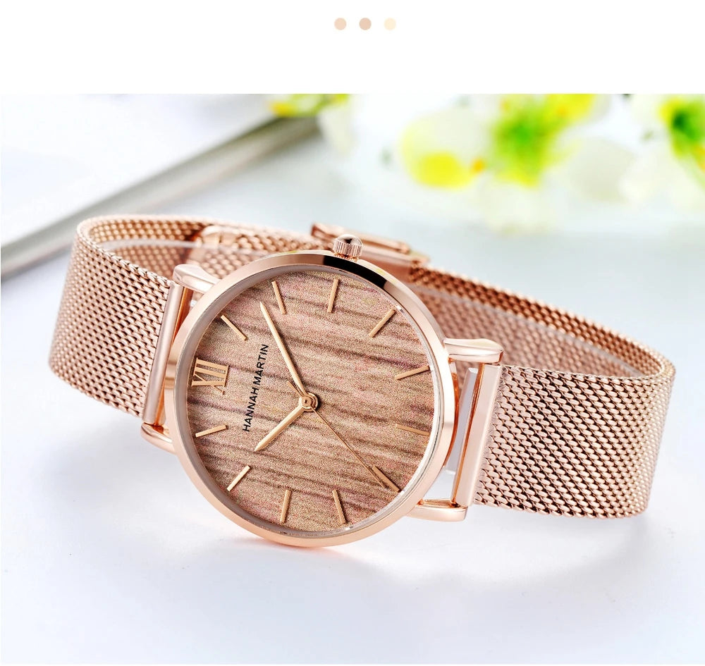 Reloj Mujer Hannah Martin HM-CC36 - 19 Colores Elegantes con Movimiento de Cuarzo