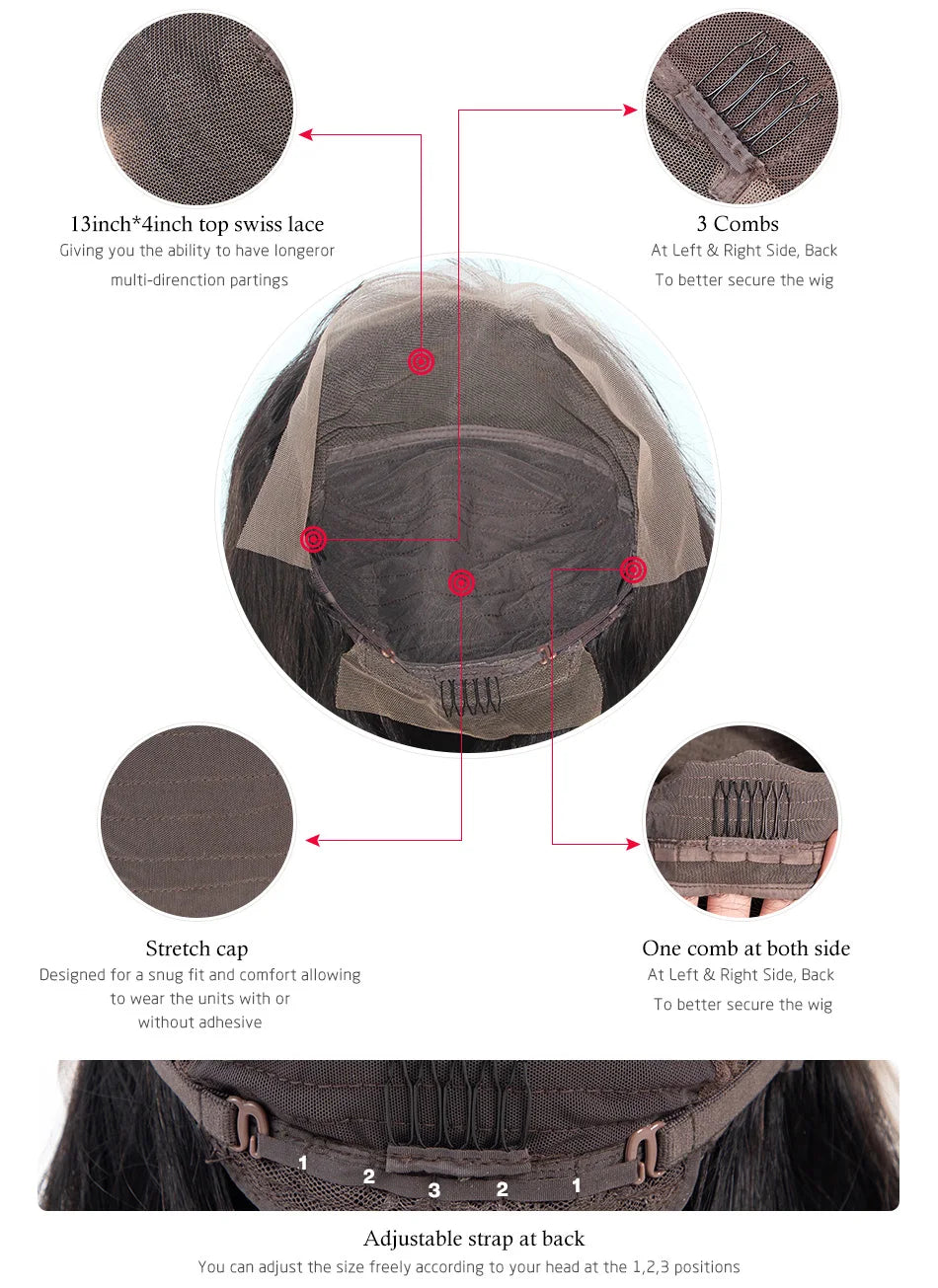 Peluca Cynosure HD 13x4 Encaje Transparente - Cabello Humano Ondulado