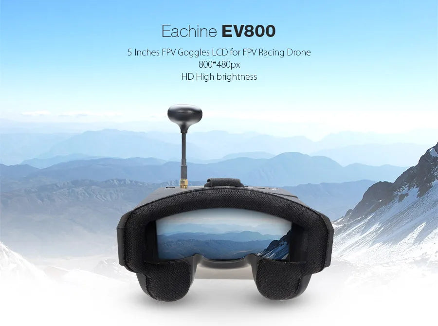 Gafas FPV Eachine EV800  Receptor 40CH y Diseño Ergonómico