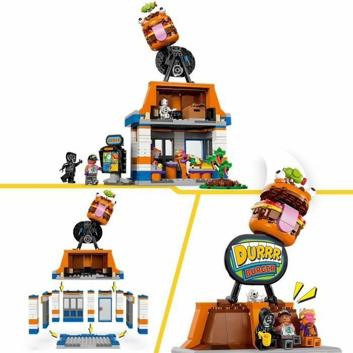 LEGO Fortnite 77076 Restaurante Durrr Burger - 546 Piezas con 4 Minifiguras +10 Años