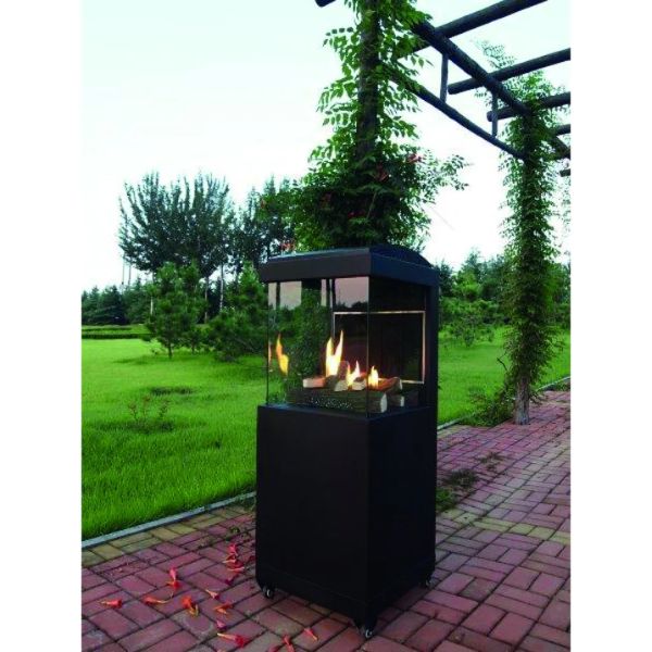 Estufa Exterior a Gas BRITEC Oslo 3 Cristales | Calidez Visual y Rendimiento Profesional