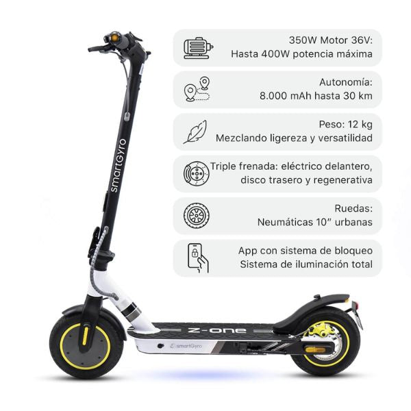 Patinete Eléctrico Smartgyro Z-ONE 350W - TU-ULTIMO-CLIC