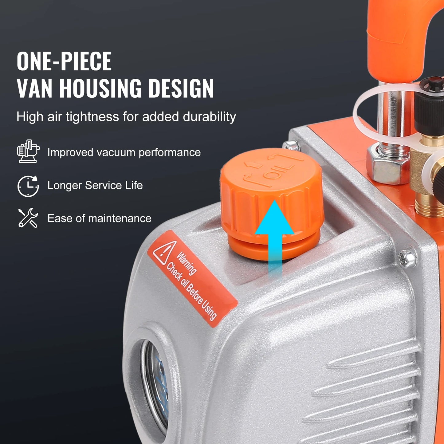 SucceBuy Bomba de Vacío 3,5CFM - Kit HVAC y Manómetros para Aire Acondicionado