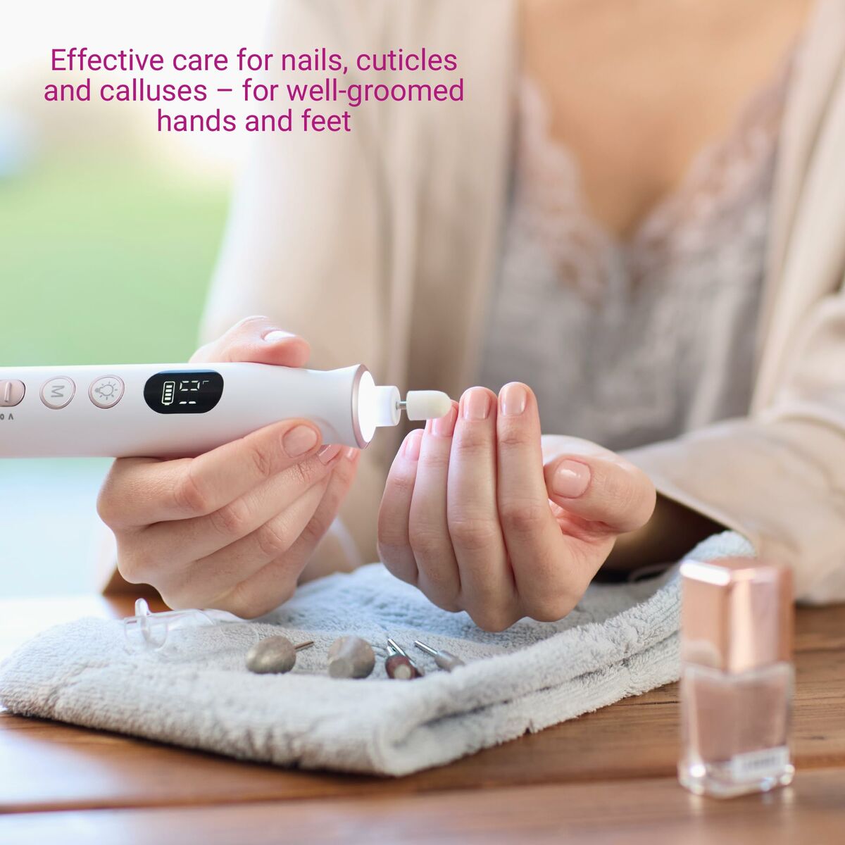 Set Manicura Medisana MP 940  Inalámbrico con 10 Accesorios