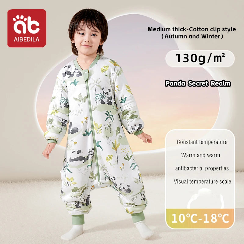 Saco de Dormir Infantil AIBEDILA - Cálido Invierno con Mangas Removibles