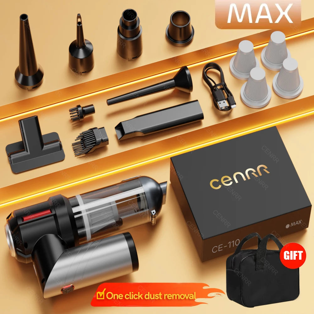 Aspirador de Coche CENRR Mini - Potente Aspiradora Portátil Inalámbrica 998000PA