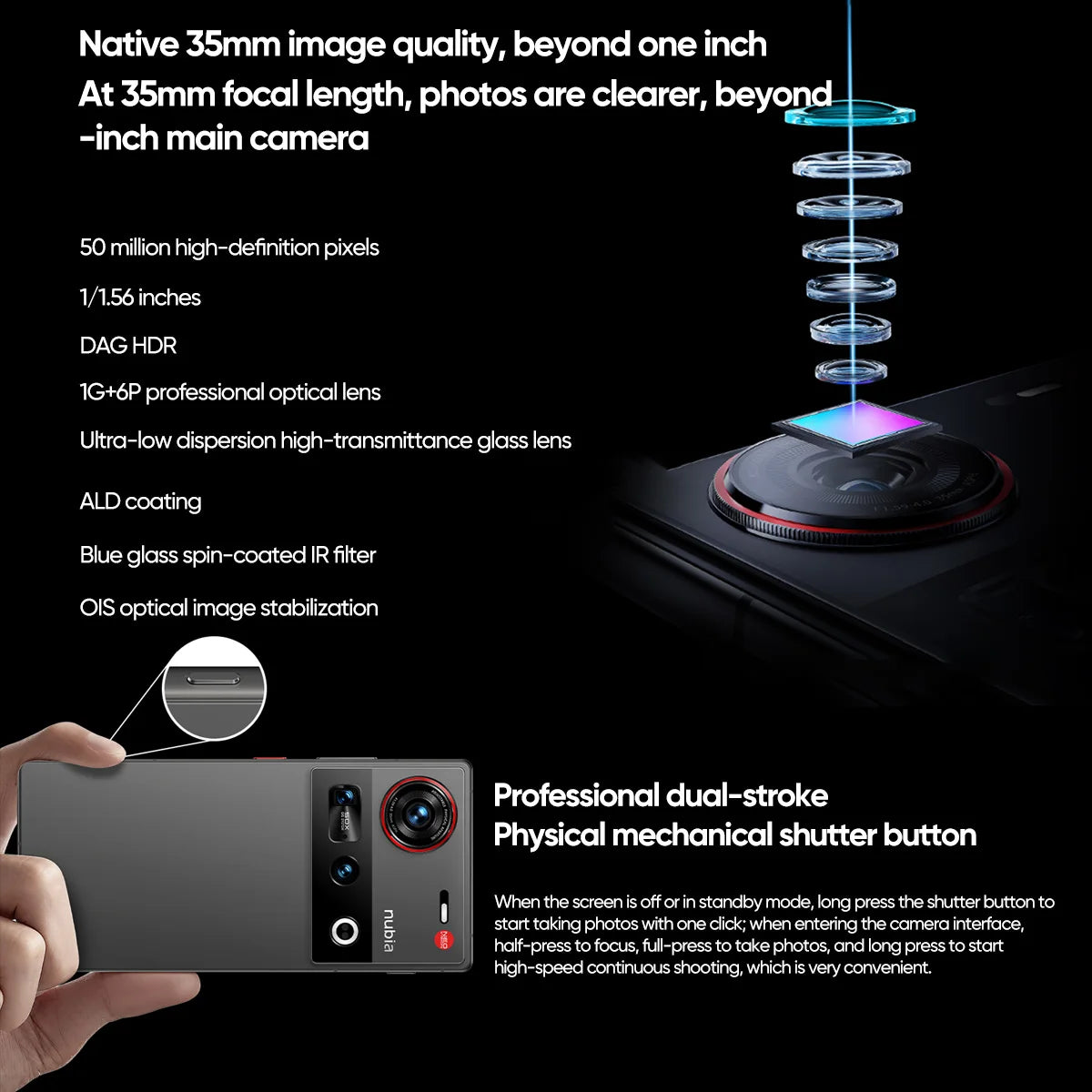 Nubia Z70 Ultra 5G - Smartphone Global 6,85’’ AMOLED 144Hz con Cámara Triple y Batería 6150mAh