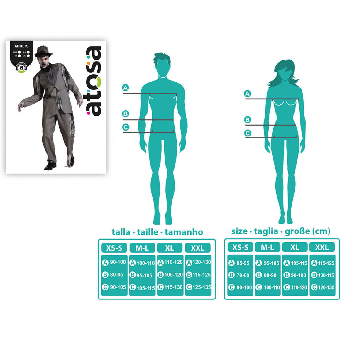 Disfraz Novio Muerto Adulto  Halloween Gris