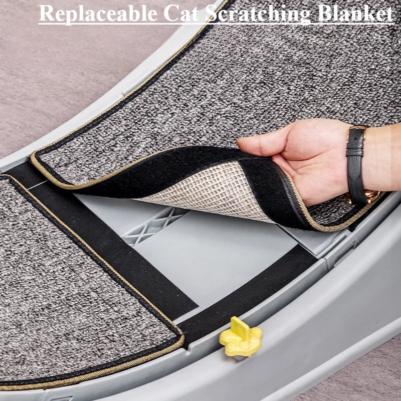 Cinta de Correr para Gatos  Rueda de Ejercicio Ultrasilenciosa con Alfombra Extraíble