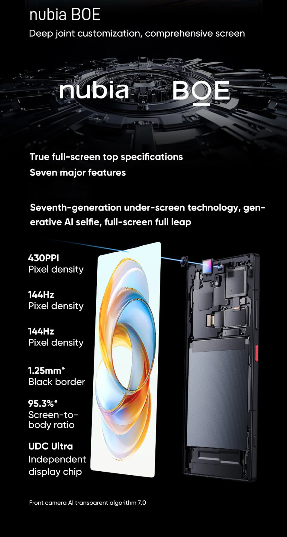 Nubia Z70 Ultra 5G - Smartphone Global 6,85’’ AMOLED 144Hz con Cámara Triple y Batería 6150mAh