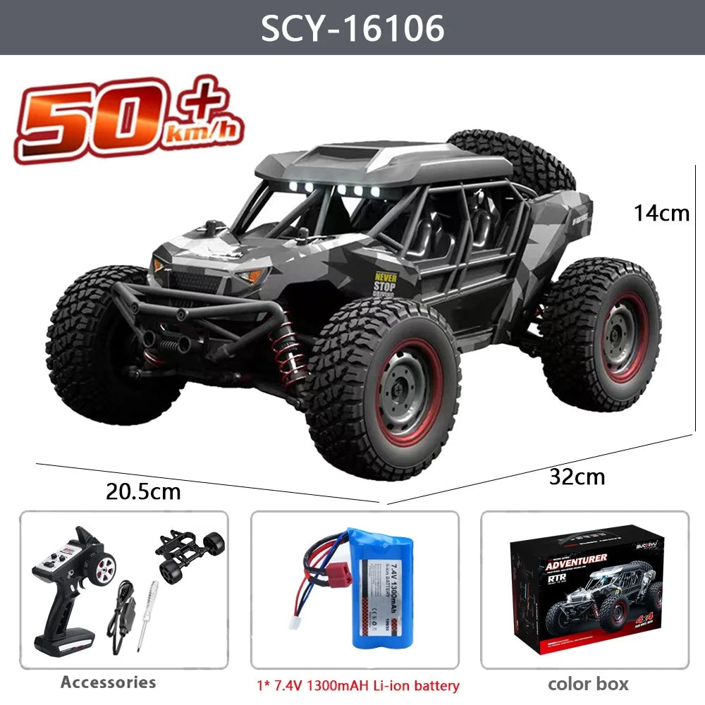 SCY-16106 RC Coche 4WD  Todoterreno con Suspensión y LED