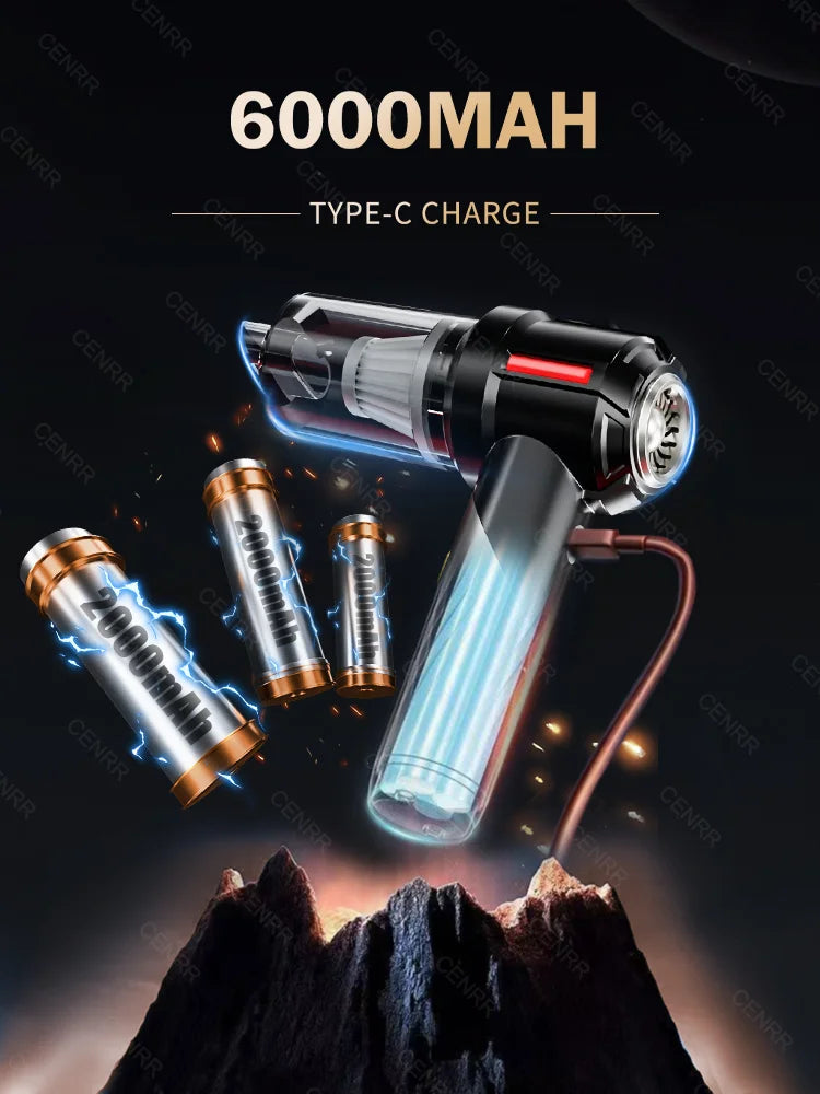 Aspirador de Coche CENRR Mini - Potente Aspiradora Portátil Inalámbrica 998000PA