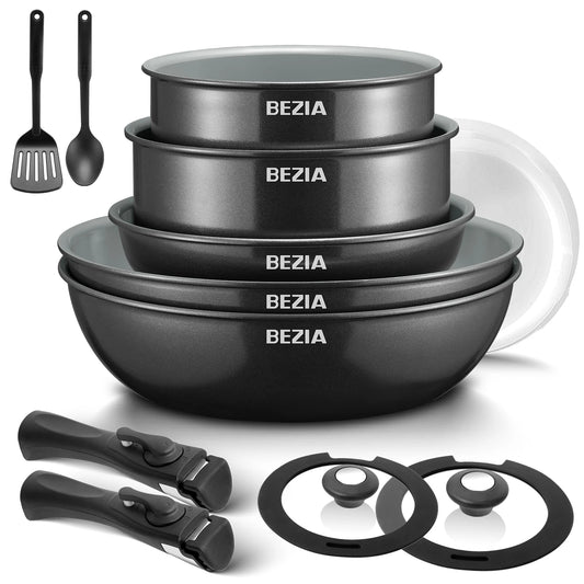 Utensilios Cocina Bezia 13 Piezas  Juego Antiadherente Cerámico para Inducción