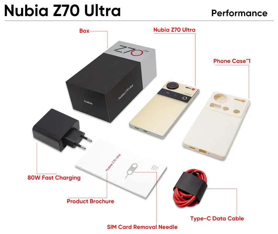 Nubia Z70 Ultra 5G - Smartphone Global 6,85’’ AMOLED 144Hz con Cámara Triple y Batería 6150mAh