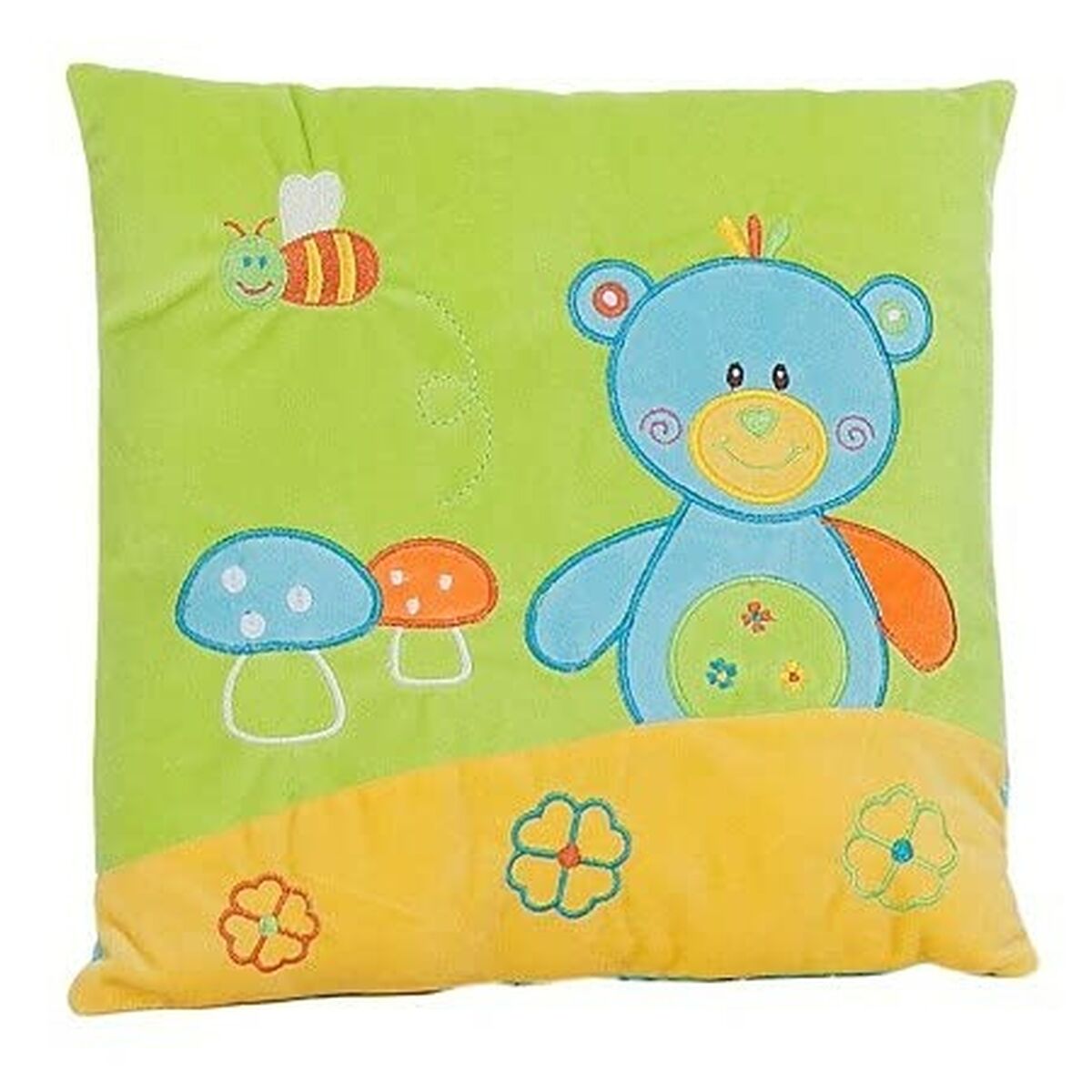 Cojín Infantil Oso Multicolor - 30x30 cm Decorativo y Cómodo