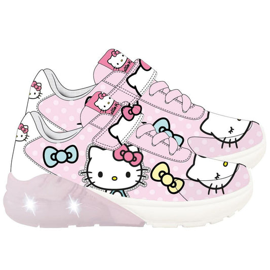 Zapatillas Infantiles Hello Kitty Rosa Talla 30  Deportivas con Luces LED