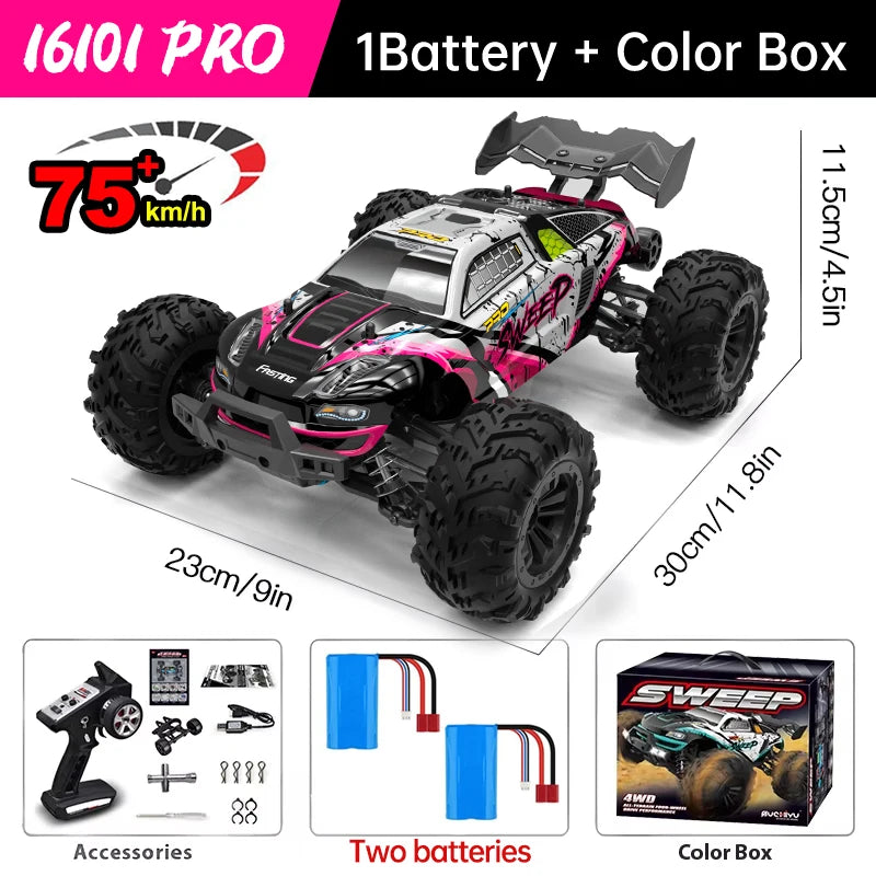 WLtoys 16101 Pro  Coche RC 1:16 75KM/H 4WD con Luces LED