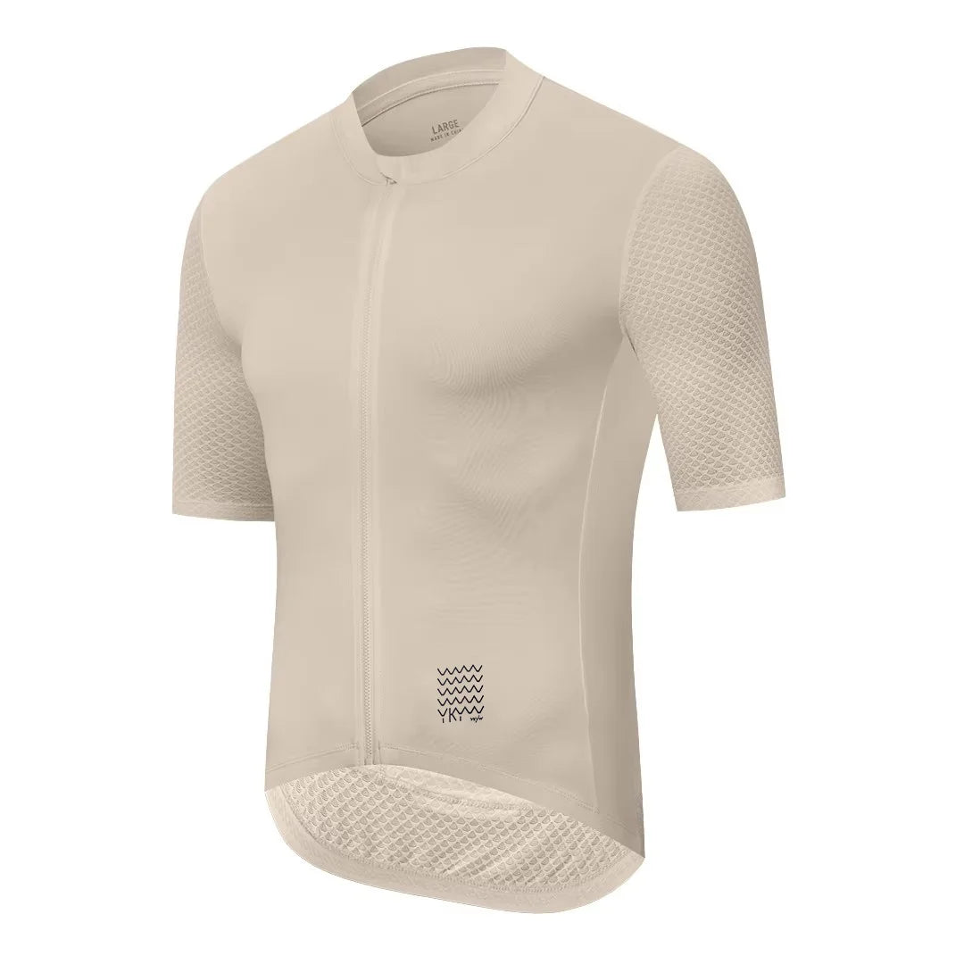 Camiseta Ciclismo Hombre YKYWBIKE  Maillot Profesional con Bolsillos y Reflectantes