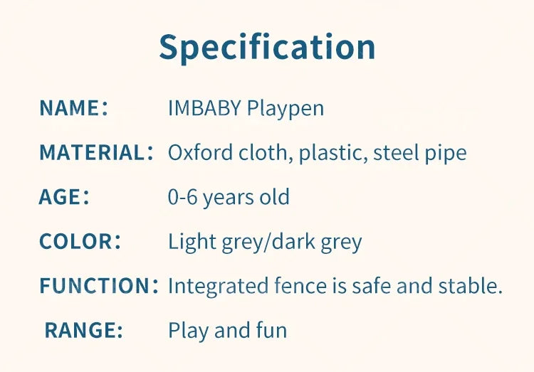 Parque Infantil IMBABY - Corralito Bebé con Caja de Bolas y Valla de Seguridad