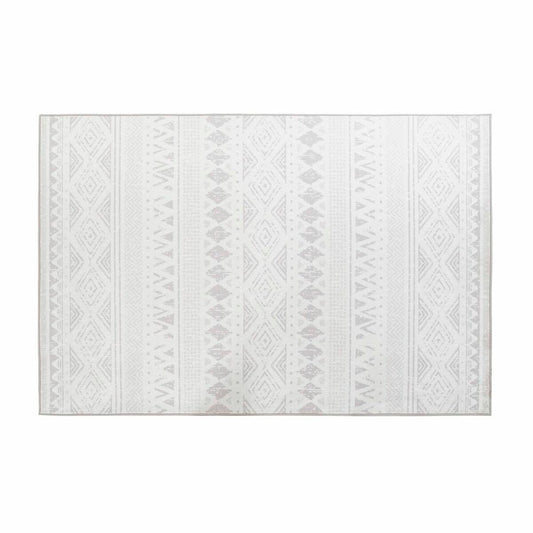 Alfombra DKD Home Decor Gris Ikat - Elegancia Moderna en Poliéster 160x230 cm