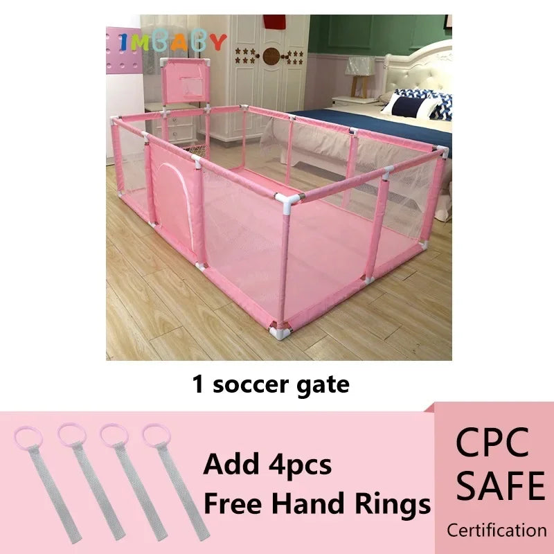 Parque Infantil IMBABY - Valla de Seguridad y Piscina de Pelotas para Bebés