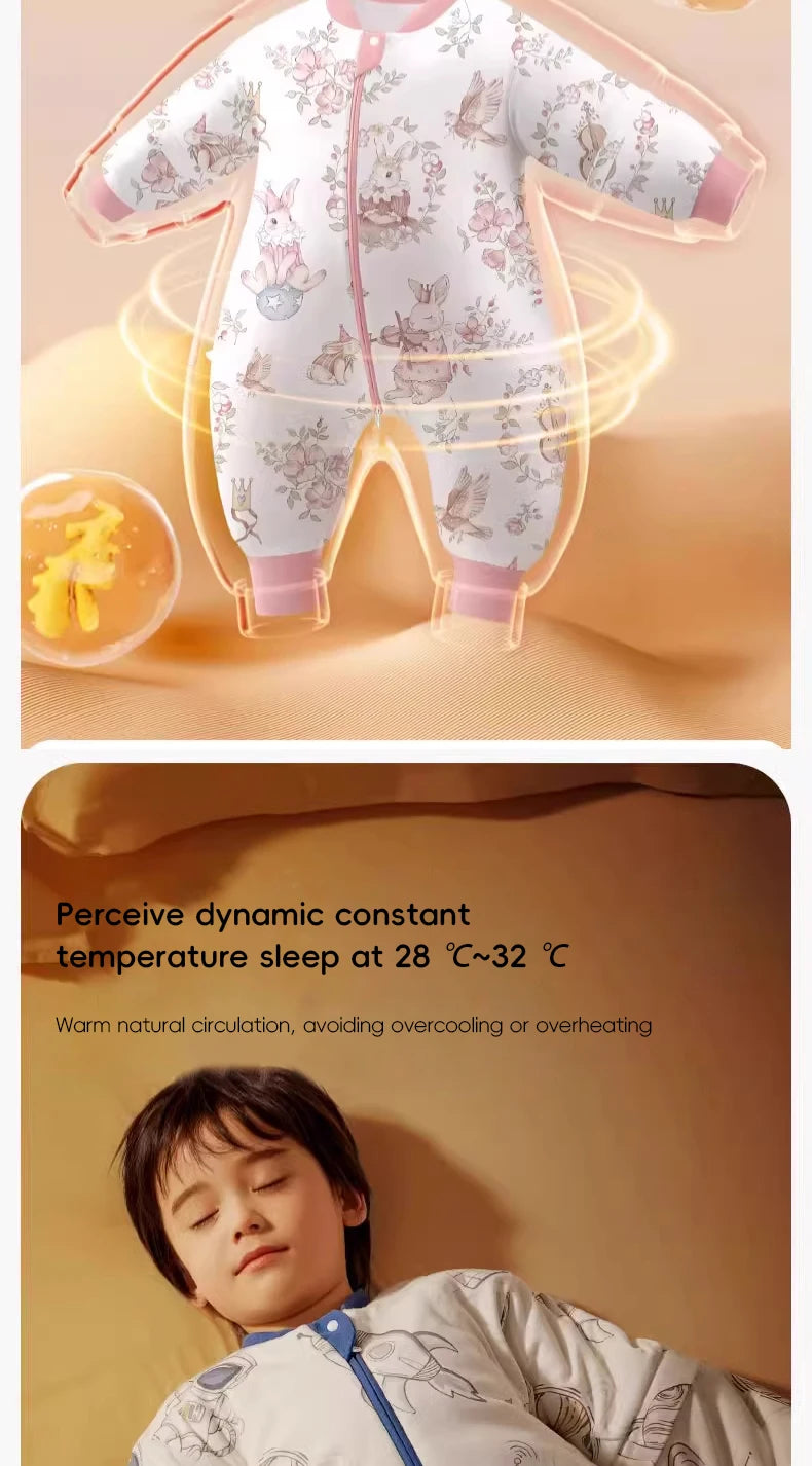 Saco de Dormir Infantil AIBEDILA - Cálido Invierno con Mangas Removibles