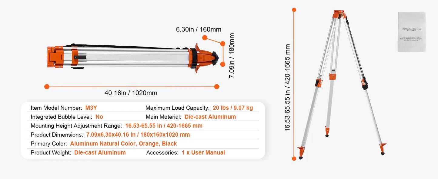Nivel Láser Giratorio SucceBuy 360 - Autonivelante Profesional 500m