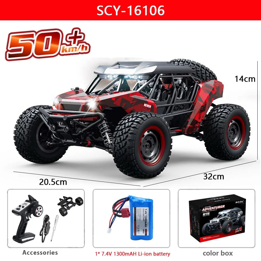 SCY-16106 RC Coche 4WD  Todoterreno con Suspensión y LED