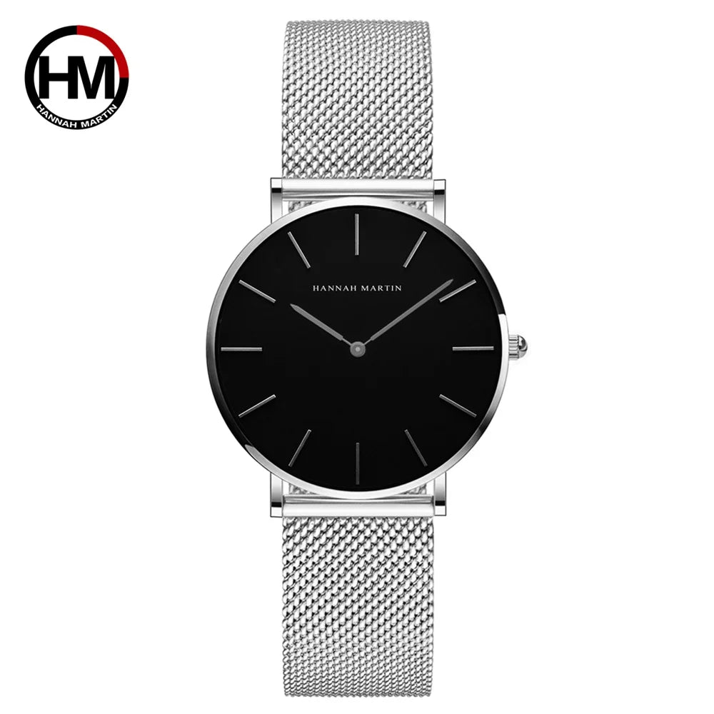 Reloj Mujer Hannah Martin HM-CC36 - 19 Colores Elegantes con Movimiento de Cuarzo