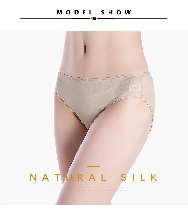 SuyaDream Bragas Mujer Seda  Pack 3 Ropa Interior Saludable