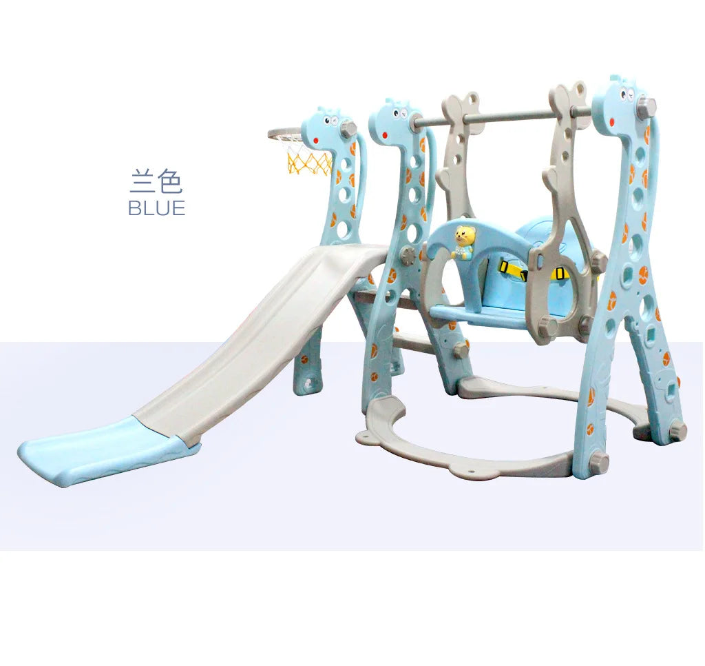 Tobogán Infantil CatXaa - Jirafa de Dibujos Animados con Columpio