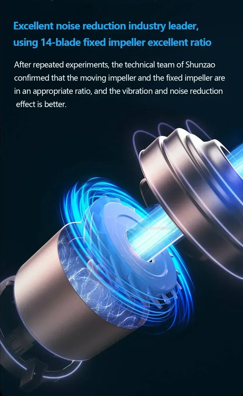 Aspiradora SHUNZAO Z15 Pro - Inalámbrica Seco y Húmedo 210AW