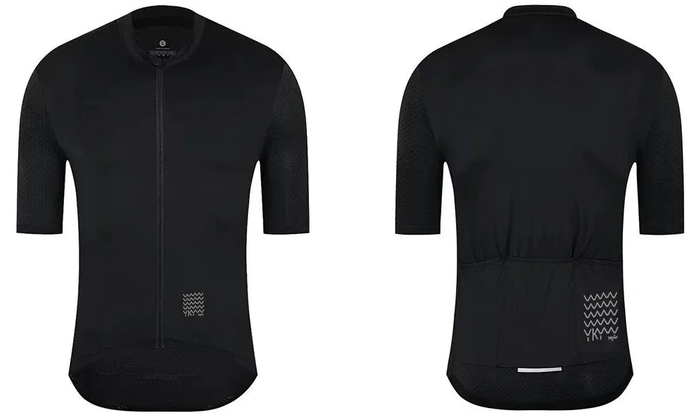 Camiseta Ciclismo Hombre YKYWBIKE  Maillot Profesional con Bolsillos y Reflectantes
