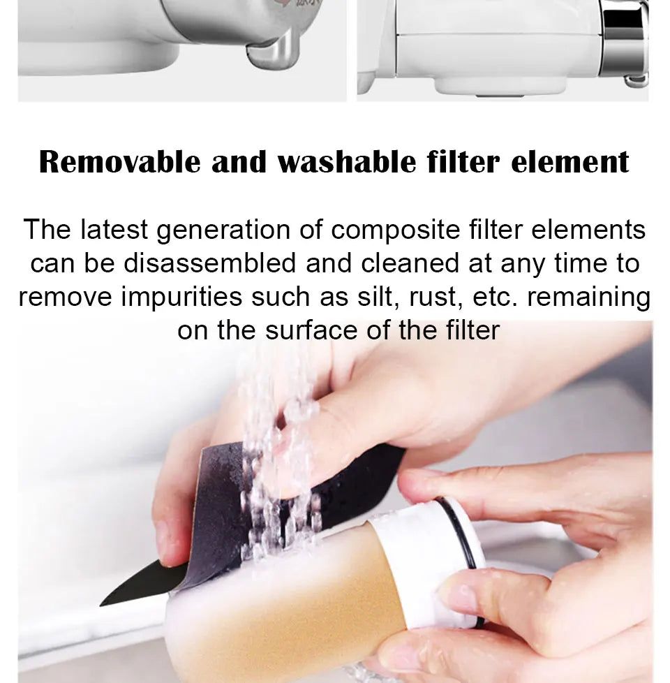 Filtro de Agua para Grifo Cocina Chcyus  Purificador Carbón Activado 2L/min