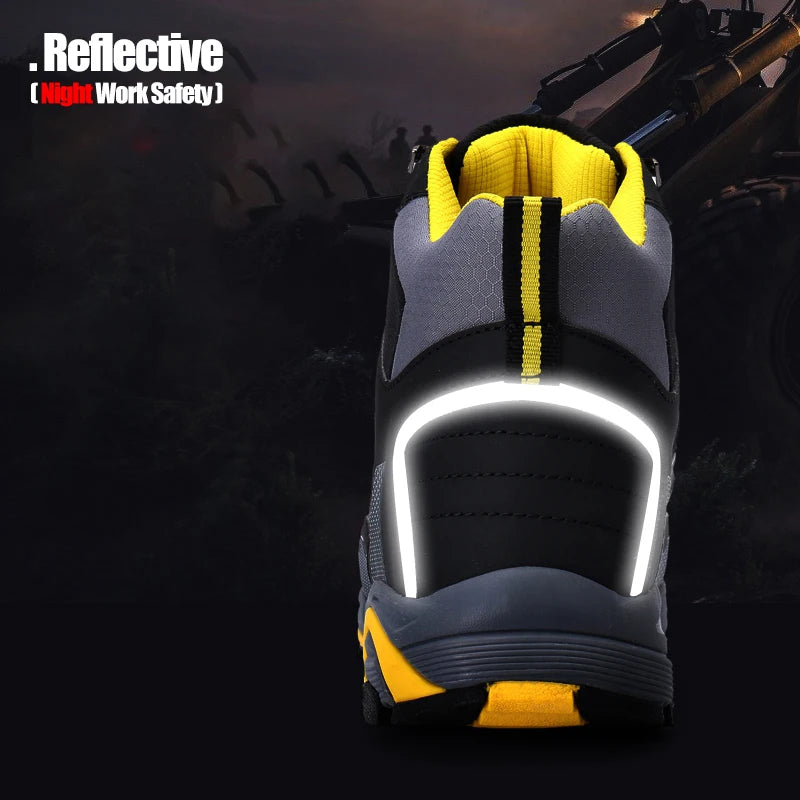 Zapatos de Trabajo LARNMERN  Botas Hombre Seguridad Antipinchazos