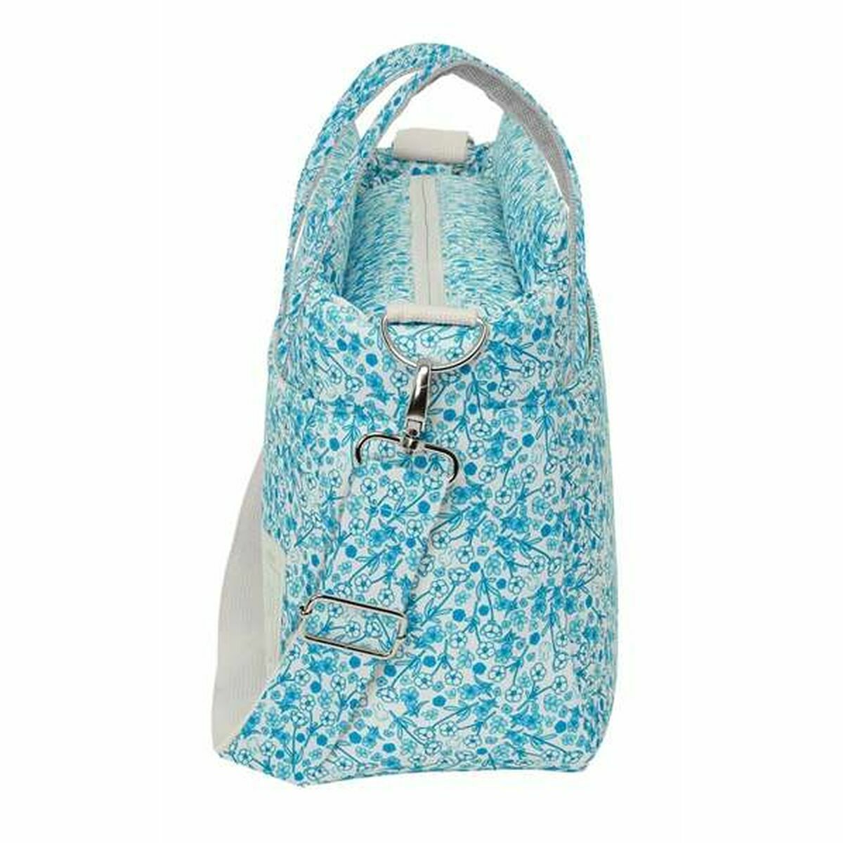 Bolsa Organizadora Miffy Garden Turquesa - Bolso Bandolera para Carro de Bebé con Material Recicladoelente al Agua y Organizador Interior