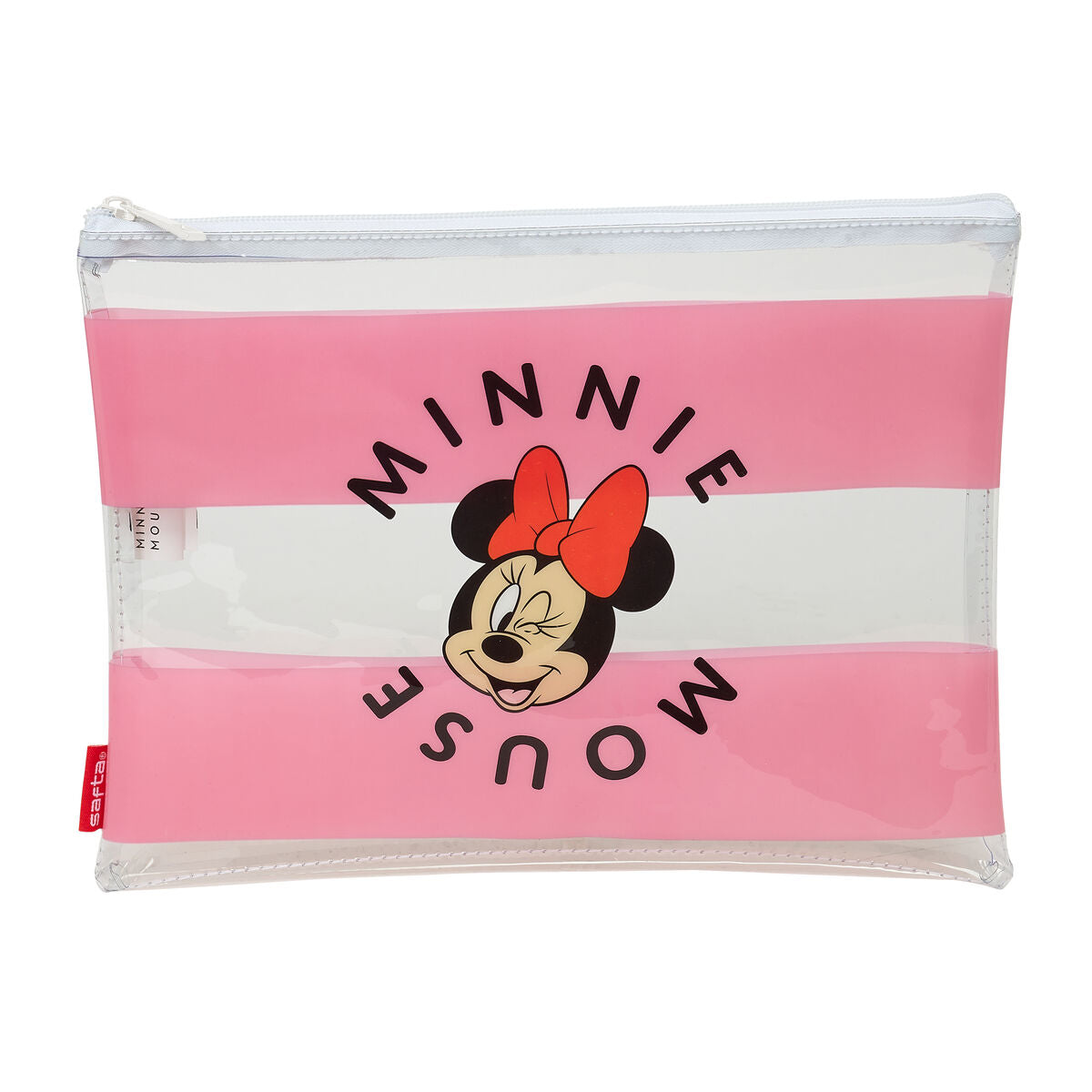 Bolsa Impermeable Minnie Mouse  Rosa Transparente Playa y Uso Diario