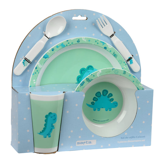 Set Vajilla Infantil Safta Dino | 5 Piezas Seguras y Resistentes