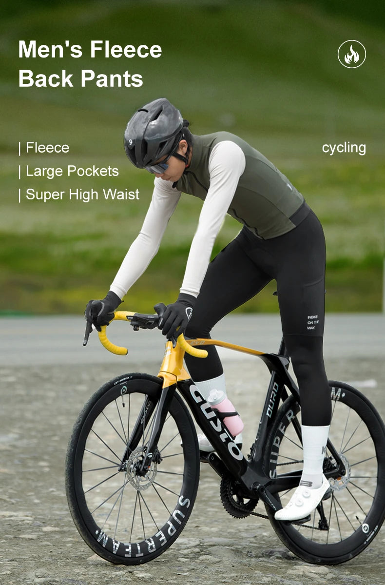 INBIKE Pantalones Ciclismo Invierno - Pechera Térmica con Acolchado 3D