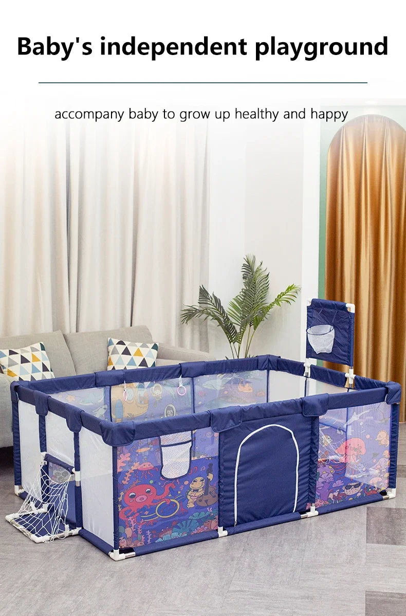 Parque Infantil IMBABY - Valla de Seguridad y Piscina de Pelotas para Bebés