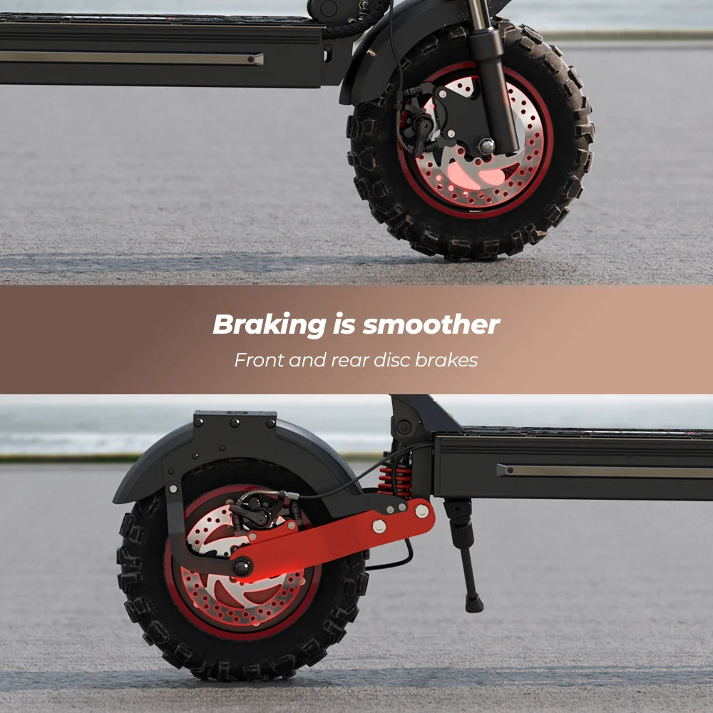 iScooter iX5s Patinete Eléctrico - 1000W Todoterreno con 65km de Autonomía y 45km/h