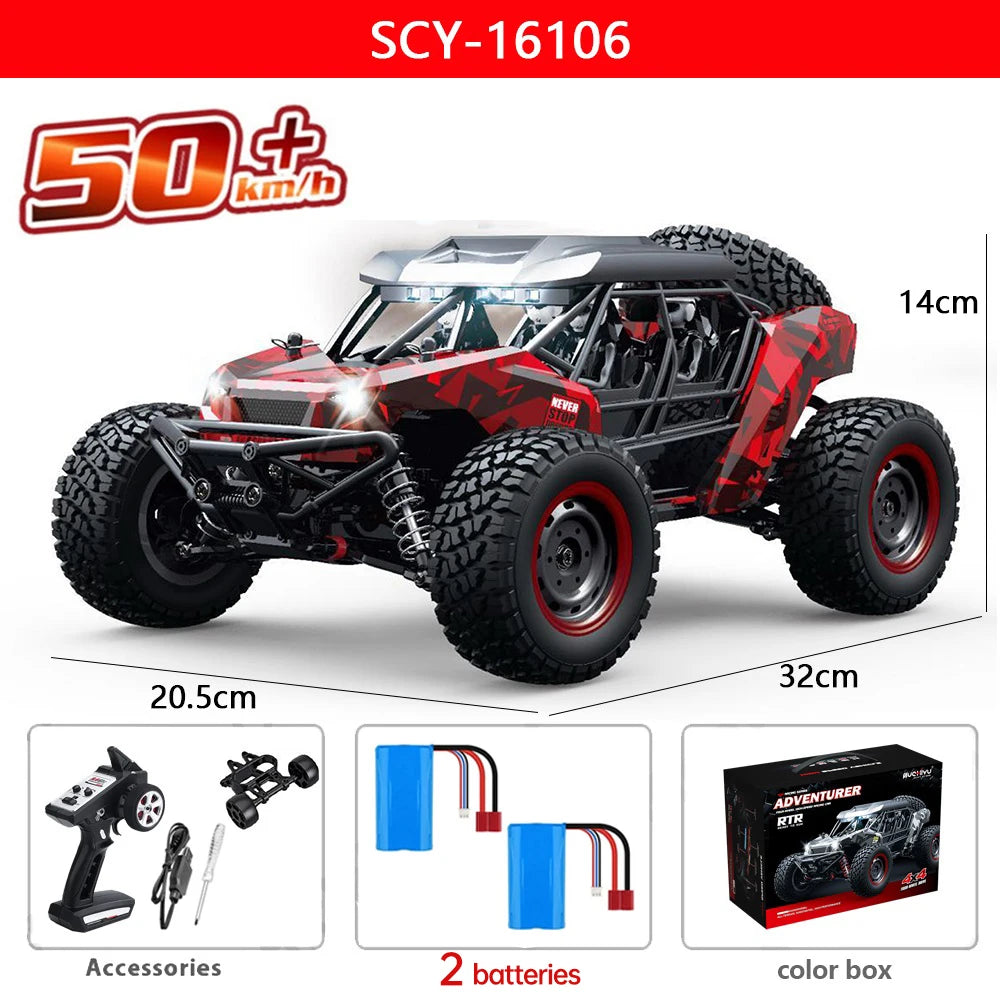 SCY-16106 RC Coche 4WD  Todoterreno con Suspensión y LED