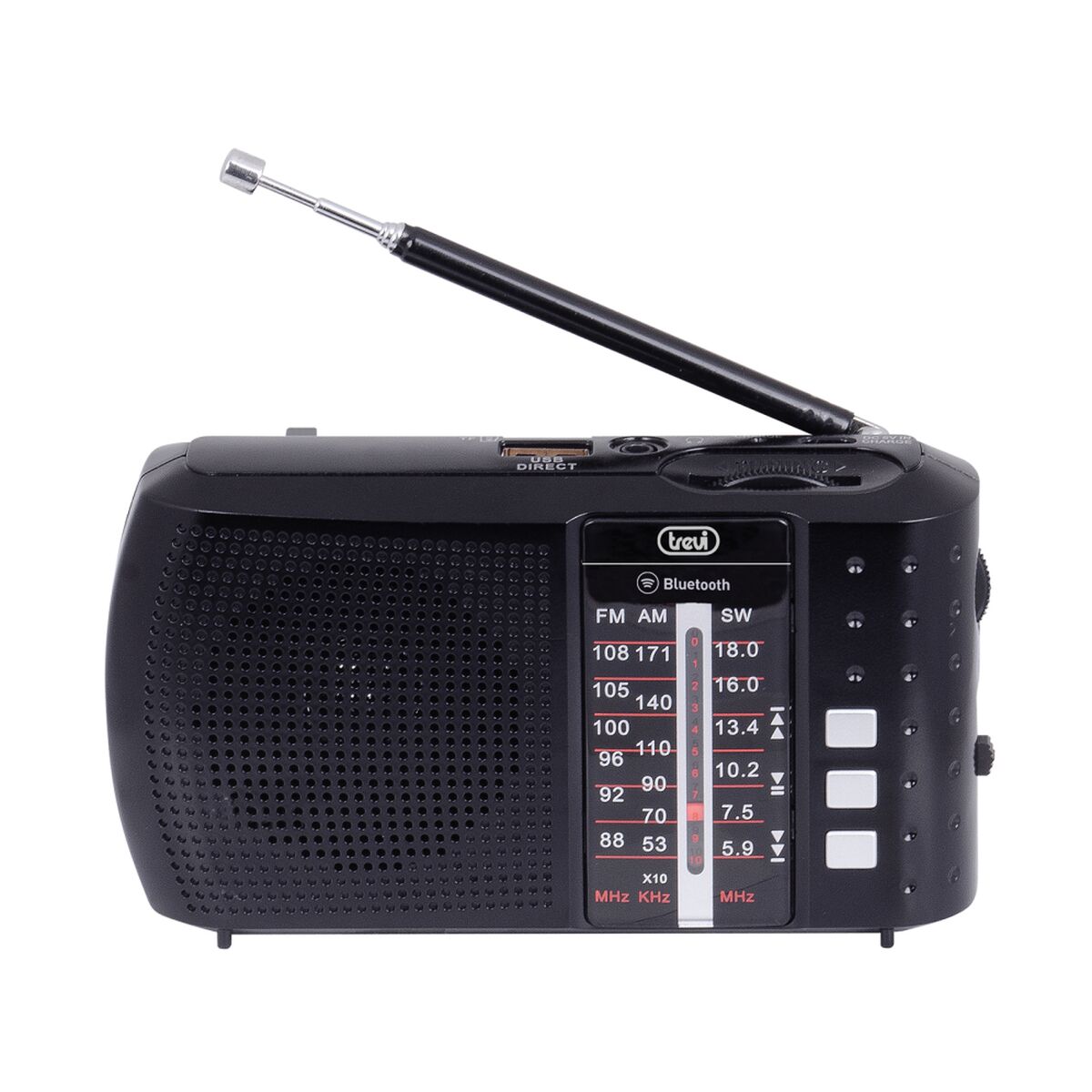 Radio Portátil Trevi RA 7F20 BT - Bluetooth, USB y AM/FM Negro