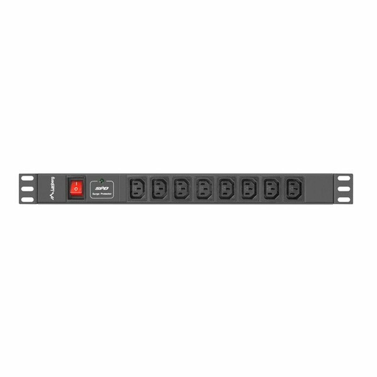 Regleta Lanberg 19" 8 Tomas Schuko - 4000W con Interruptor para Rack