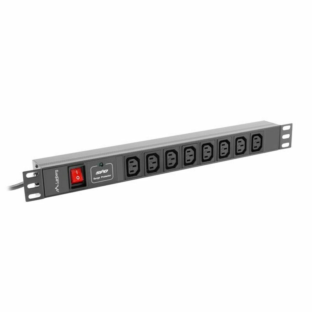 Regleta Lanberg 19" 8 Tomas Schuko - 4000W con Interruptor para Rack