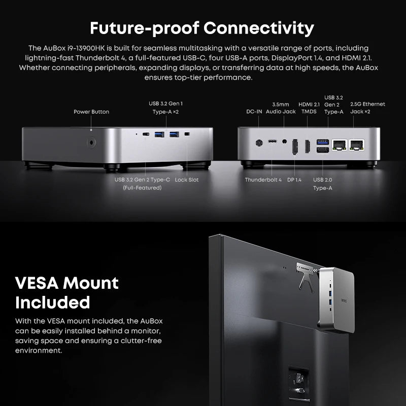 CHUWI AuBox Mini PC  AMD R7 8745HS 32GB RAM 1TB SSD Windows 11