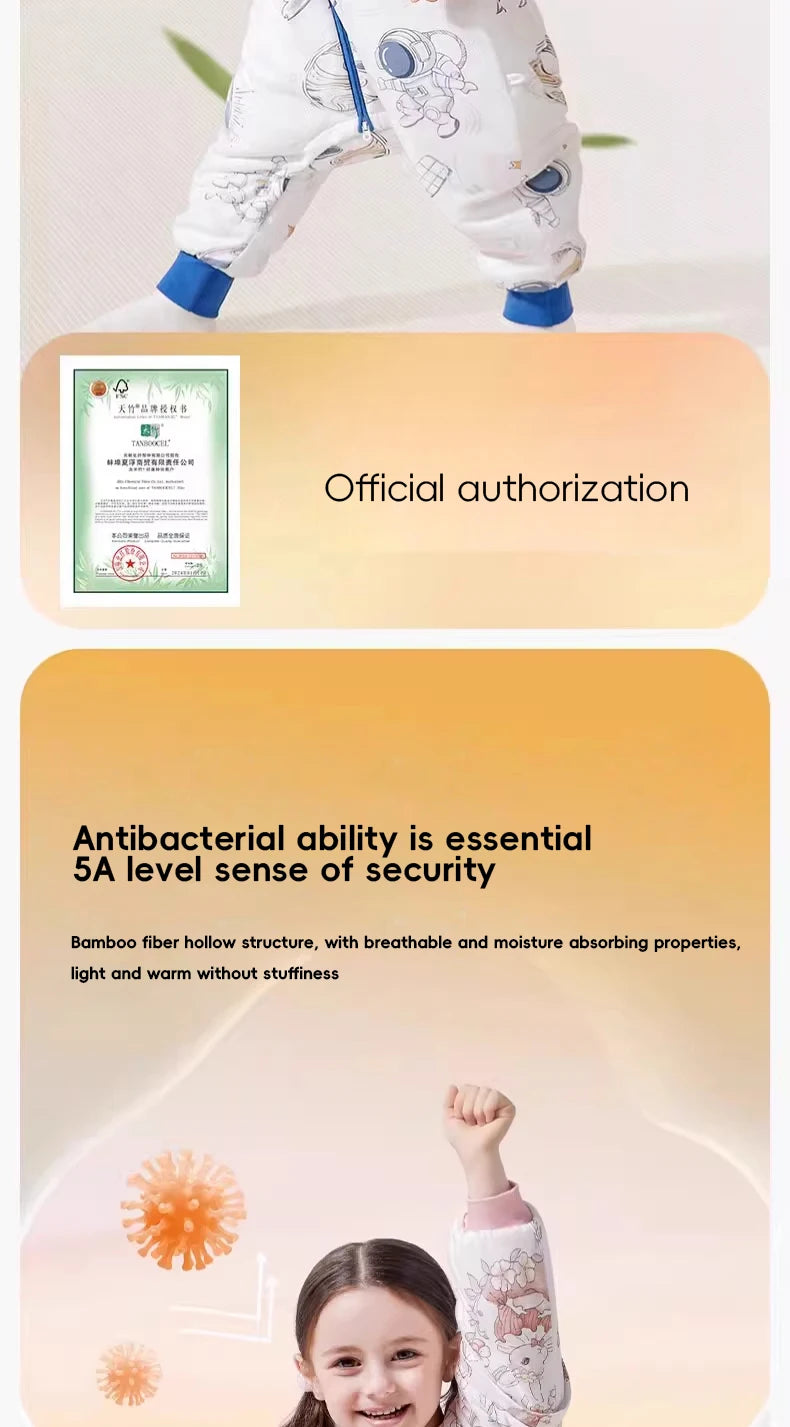 Saco de Dormir Infantil AIBEDILA - Cálido Invierno con Mangas Removibles