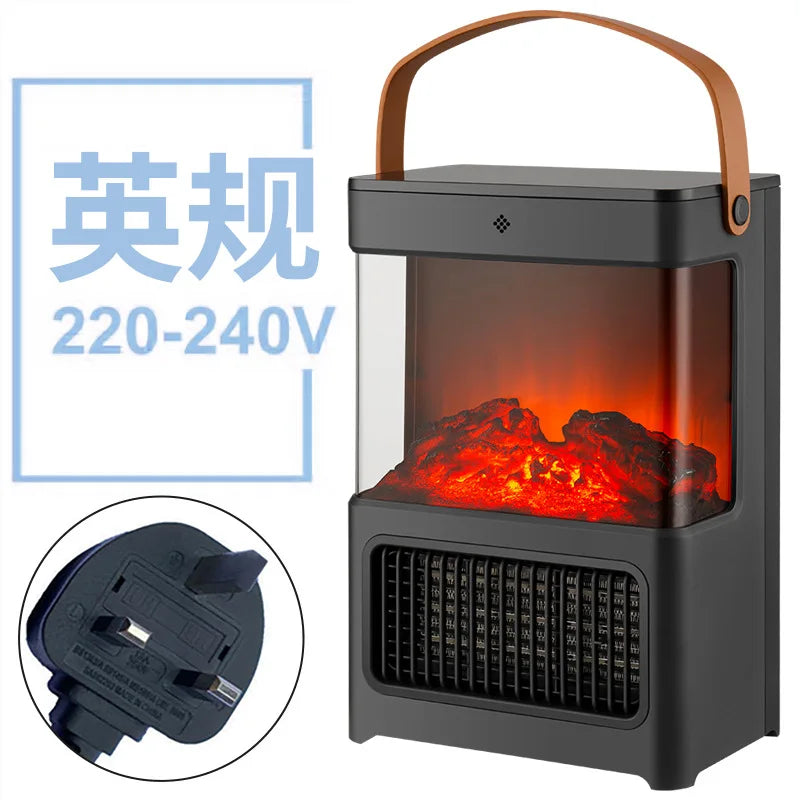 Calentador Eléctrico DELIXING 2000W  Chimenea de Llama Simulada para Hogar