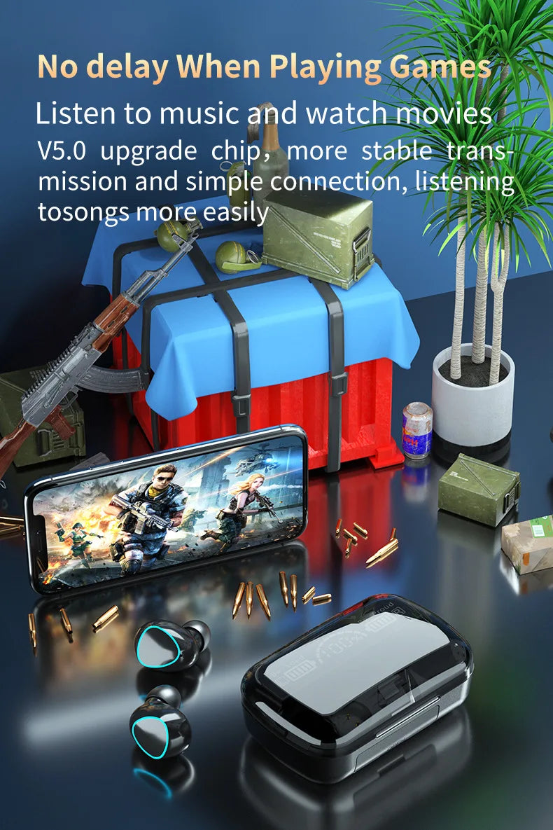 Auriculares Inalámbricos M10  Sonido Estéreo Bluetooth con Power Bank Integrado